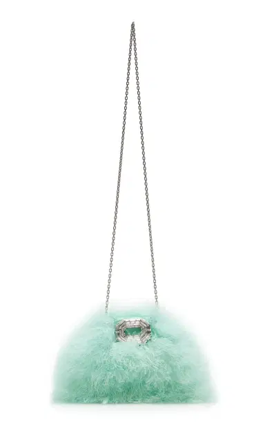 Amina Muaddi Camelia Feather Bag | Thumbnail 7 Amina Muaddi Camelia Feather Bag | Thumbnail 7