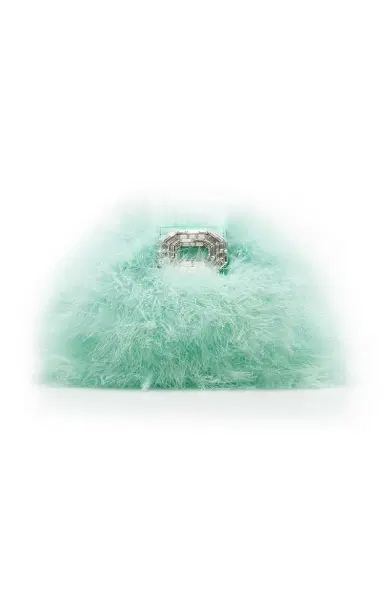 Amina Muaddi Camelia Feather Bag | Thumbnail 1 Amina Muaddi Camelia Feather Bag | Thumbnail 1