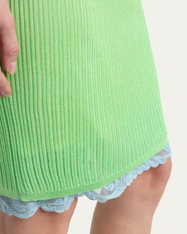 Versace Ribbed Lace Skirt | Thumbnail 5 Versace Ribbed Lace Skirt | Thumbnail 5