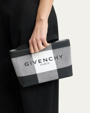 Givenchy Logo Check Pouch Bag | Thumbnail 2 Givenchy Logo Check Pouch Bag | Thumbnail 2