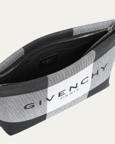 Givenchy Logo Check Pouch Bag | Thumbnail 4 Givenchy Logo Check Pouch Bag | Thumbnail 4
