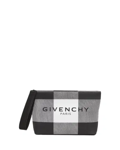 Givenchy Logo Check Pouch Bag | Thumbnail 1 Givenchy Logo Check Pouch Bag | Thumbnail 1