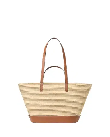 Loeffler Randall Granger Leather-Trim Raffia Tote Bag | Thumbnail 1 Loeffler Randall Granger Leather-Trim Raffia Tote Bag | Thumbnail 1