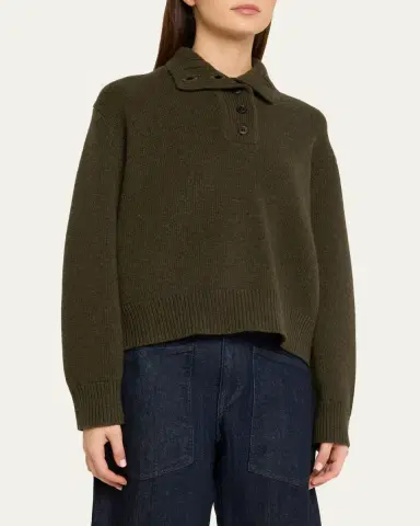 Nili Lotan Renata Collared Wool Sweater | Thumbnail 4 Nili Lotan Renata Collared Wool Sweater | Thumbnail 4
