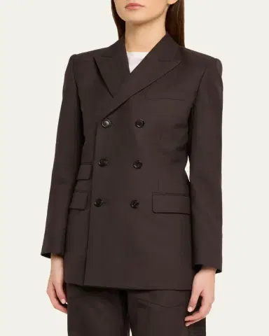 Nili Lotan Noah Virgin Wool Double-Breasted Jacket | Thumbnail 4 Nili Lotan Noah Virgin Wool Double-Breasted Jacket | Thumbnail 4