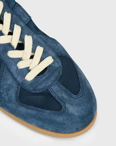 Maison Margiela Men's Replica Napa Leather and Suede Low-Top Sneakers | Thumbnail 4 Maison Margiela Men's Replica Napa Leather and Suede Low-Top Sneakers | Thumbnail 4