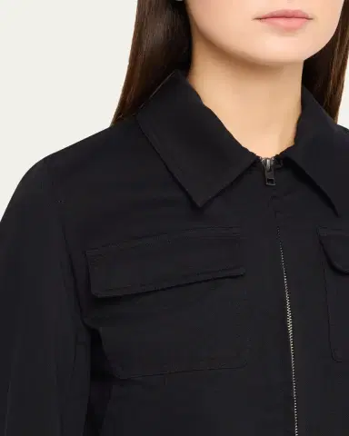 Vince Shrunken Stretch Cotton Jacket | Thumbnail 5 Vince Shrunken Stretch Cotton Jacket | Thumbnail 5