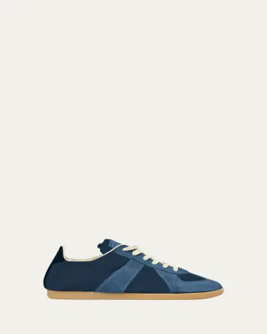 Maison Margiela Men's Replica Napa Leather and Suede Low-Top Sneakers | Thumbnail 5 Maison Margiela Men's Replica Napa Leather and Suede Low-Top Sneakers | Thumbnail 5