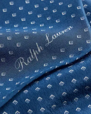 Ralph Lauren Purple Label Men's Cotton Geometric Neckerchief | Thumbnail 4 Ralph Lauren Purple Label Men's Cotton Geometric Neckerchief | Thumbnail 4