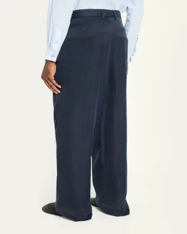 Giorgio Armani Men's Cotton and Lyocell Pleated Wide-Leg Trousers | Thumbnail 3 Giorgio Armani Men's Cotton and Lyocell Pleated Wide-Leg Trousers | Thumbnail 3