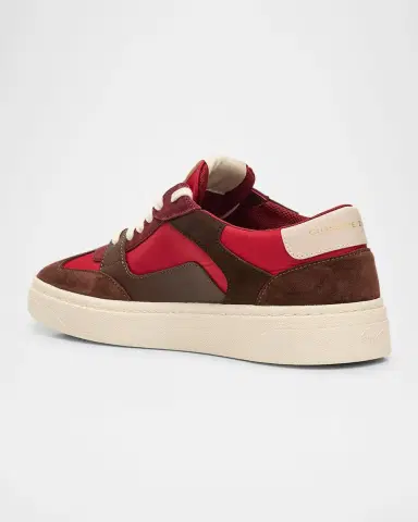 Giuseppe Zanotti Men's Textile and Leather Low-Top Sneakers | Thumbnail 2 Giuseppe Zanotti Men's Textile and Leather Low-Top Sneakers | Thumbnail 2