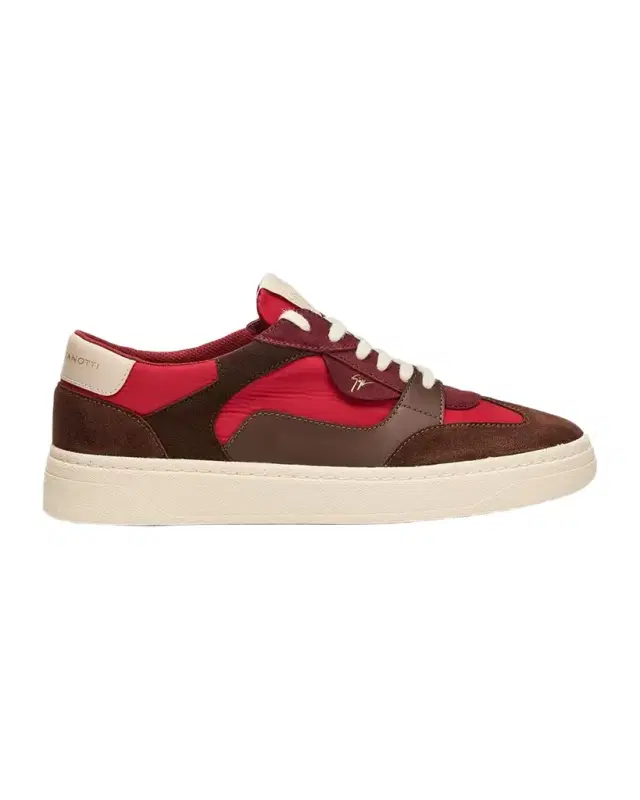 Men 's Textile and Leather Low-Top Sneakers Men 's Textile and Leather Low-Top Sneakers