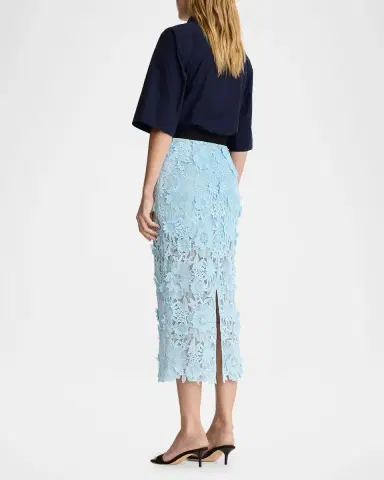 Smythe Floral Applique Pencil Skirt | Thumbnail 3 Smythe Floral Applique Pencil Skirt | Thumbnail 3