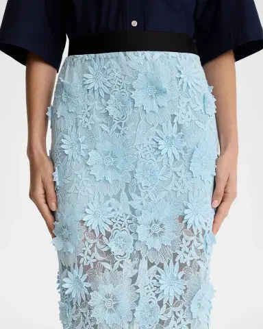 Smythe Floral Applique Pencil Skirt | Thumbnail 4 Smythe Floral Applique Pencil Skirt | Thumbnail 4