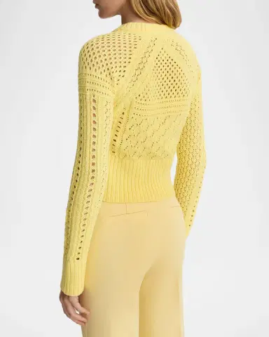 Smythe Crochet Crewneck Cardigan | Thumbnail 2 Smythe Crochet Crewneck Cardigan | Thumbnail 2