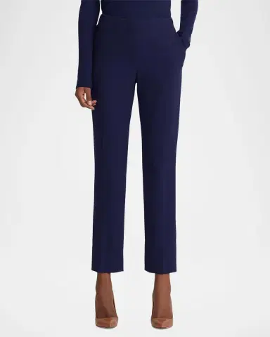 Ralph Lauren Lux Wool Crepe Slim-Leg Ankle Pants | Thumbnail 3 Ralph Lauren Lux Wool Crepe Slim-Leg Ankle Pants | Thumbnail 3