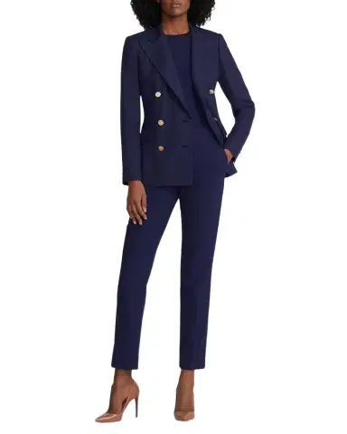 Ralph Lauren Lux Wool Crepe Slim-Leg Ankle Pants | Thumbnail 1 Ralph Lauren Lux Wool Crepe Slim-Leg Ankle Pants | Thumbnail 1