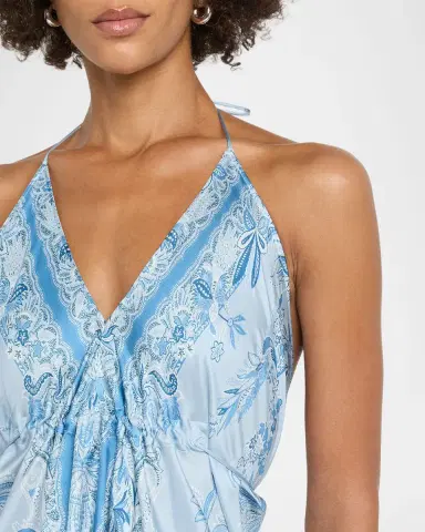 Etro Paisley Silk Asymmetric Maxi Dress Coverup | Thumbnail 5 Etro Paisley Silk Asymmetric Maxi Dress Coverup | Thumbnail 5