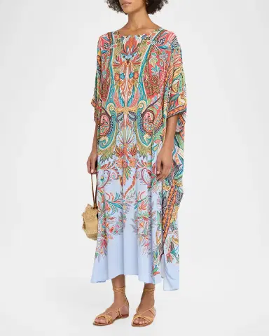 Etro Paisley Maxi Tunic Coverup | Thumbnail 4 Etro Paisley Maxi Tunic Coverup | Thumbnail 4