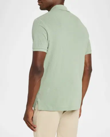 Polo Ralph Lauren Men's Pointelle Jersey Cotton Polo Shirt | Thumbnail 3 Polo Ralph Lauren Men's Pointelle Jersey Cotton Polo Shirt | Thumbnail 3