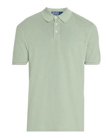Polo Ralph Lauren Men's Pointelle Jersey Cotton Polo Shirt | Thumbnail 1 Polo Ralph Lauren Men's Pointelle Jersey Cotton Polo Shirt | Thumbnail 1