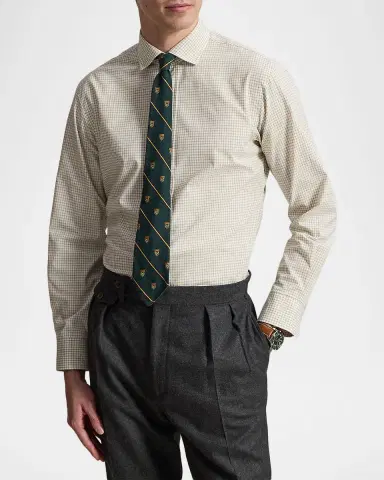 Polo Ralph Lauren Men's Classic-Fit Grid Check Poplin Sport Shirt | Thumbnail 4 Polo Ralph Lauren Men's Classic-Fit Grid Check Poplin Sport Shirt | Thumbnail 4