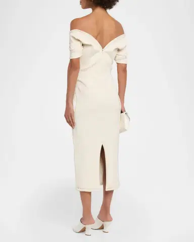 Bottega Veneta Off-The-Shoulder Midi Sweater Dress | Thumbnail 2 Bottega Veneta Off-The-Shoulder Midi Sweater Dress | Thumbnail 2
