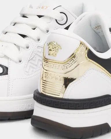 Versace Men's Biggie Basket Leather Low-Top Sneakers | Thumbnail 2 Versace Men's Biggie Basket Leather Low-Top Sneakers | Thumbnail 2
