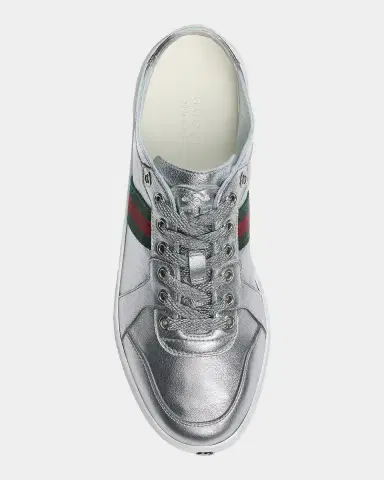 Gucci Coda Metallic Leather Low-Top Sneakers | Thumbnail 3 Gucci Coda Metallic Leather Low-Top Sneakers | Thumbnail 3
