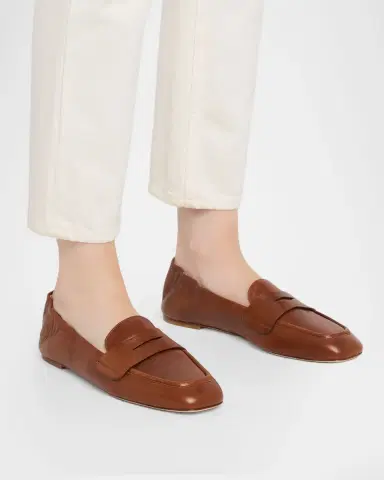 Stuart Weitzman Bryant Leather Penny Loafers | Thumbnail 2 Stuart Weitzman Bryant Leather Penny Loafers | Thumbnail 2