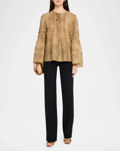Kobi Halperin Joey Floral Flare-Sleeve Blouse | Thumbnail 2 Kobi Halperin Joey Floral Flare-Sleeve Blouse | Thumbnail 2