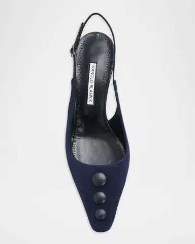Manolo Blahnik 70mm Alexapla Suede Slingback Pumps | Thumbnail 6 Manolo Blahnik 70mm Alexapla Suede Slingback Pumps | Thumbnail 6