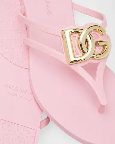 Dolce & Gabbana DG Jelly Flat Thong Sandals | Thumbnail 4 Dolce & Gabbana DG Jelly Flat Thong Sandals | Thumbnail 4