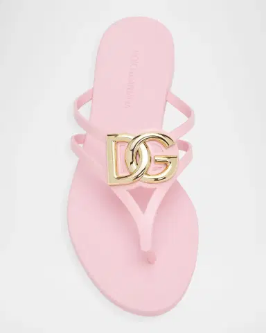 Dolce & Gabbana DG Jelly Flat Thong Sandals | Thumbnail 5 Dolce & Gabbana DG Jelly Flat Thong Sandals | Thumbnail 5