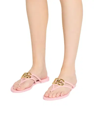Dolce & Gabbana DG Jelly Flat Thong Sandals | Thumbnail 1 Dolce & Gabbana DG Jelly Flat Thong Sandals | Thumbnail 1