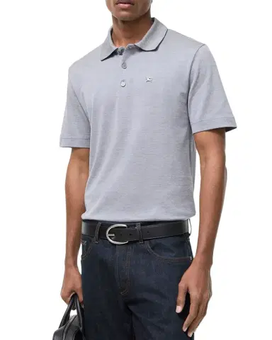 Burberry en's Evan etal-EKD Pique Polo Shirt | Thumbnail 1 Burberry en's Evan etal-EKD Pique Polo Shirt | Thumbnail 1