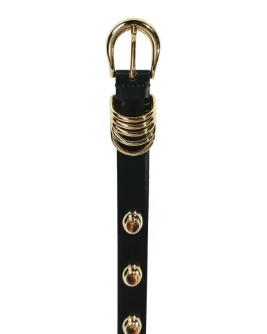 Déhanche Hollyhock Stone Tiger's Eye & 24K Gold-Plated Leather Belt | Thumbnail 1 Déhanche Hollyhock Stone Tiger's Eye & 24K Gold-Plated Leather Belt | Thumbnail 1