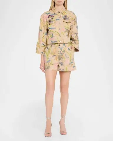 Cinq a Sept Addie Embroidered Shorts | Thumbnail 2 Cinq a Sept Addie Embroidered Shorts | Thumbnail 2
