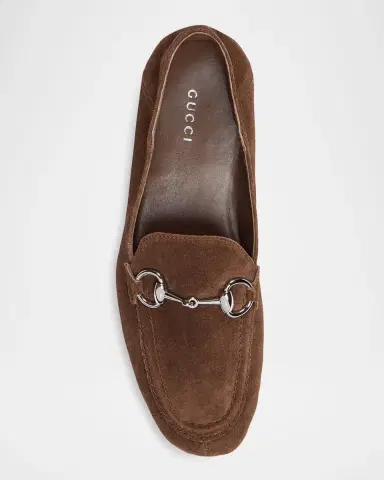 Gucci Jordaan Soft Suede Loafers with Horsebit | Thumbnail 4 Gucci Jordaan Soft Suede Loafers with Horsebit | Thumbnail 4