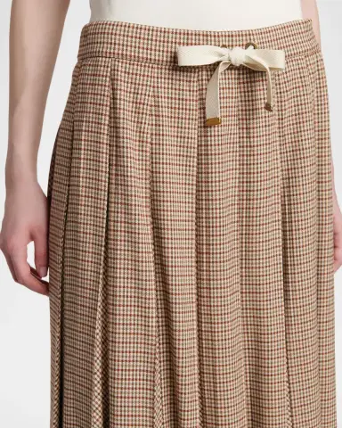 Moncler Check Pleated Wool Midi Skirt | Thumbnail 5 Moncler Check Pleated Wool Midi Skirt | Thumbnail 5