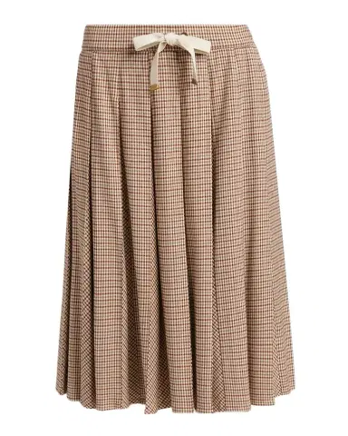 Moncler Check Pleated Wool Midi Skirt | Thumbnail 1 Moncler Check Pleated Wool Midi Skirt | Thumbnail 1