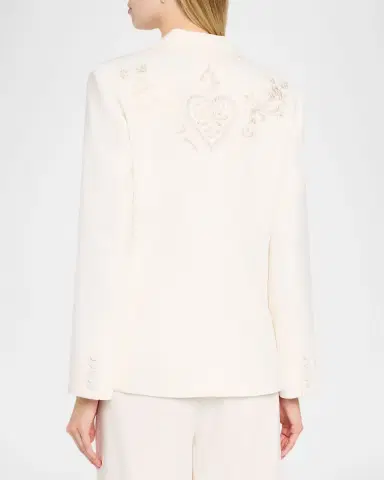 Cinq à Sept Karlie Rococo Embroidered Blazer | Thumbnail 3 Cinq à Sept Karlie Rococo Embroidered Blazer | Thumbnail 3