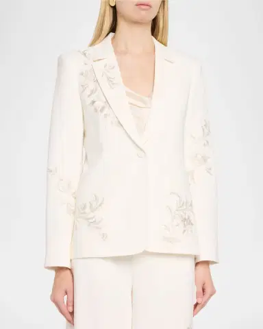Cinq à Sept Karlie Rococo Embroidered Blazer | Thumbnail 4 Cinq à Sept Karlie Rococo Embroidered Blazer | Thumbnail 4