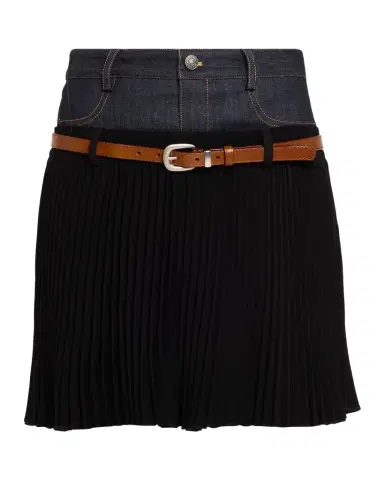 Cinq à Sept Dionne Mixed-Media Mini Skirt | Thumbnail 1 Cinq à Sept Dionne Mixed-Media Mini Skirt | Thumbnail 1