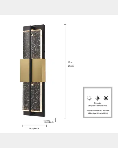 Arabela Lighting Technica 24" Outdoor LED Wall Sconce | Thumbnail 6 Arabela Lighting Technica 24" Outdoor LED Wall Sconce | Thumbnail 6