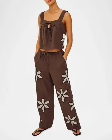RAILS Calais Embroidered Linen Top | Thumbnail 2 RAILS Calais Embroidered Linen Top | Thumbnail 2