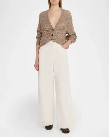 Brunello Cucinelli Sequined Mesh-Knit Cardigan | Thumbnail 2 Brunello Cucinelli Sequined Mesh-Knit Cardigan | Thumbnail 2