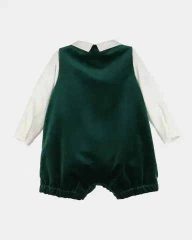 Luli & Me Boy's Velvet Romper & Shirt Set | Thumbnail 2 Luli & Me Boy's Velvet Romper & Shirt Set | Thumbnail 2