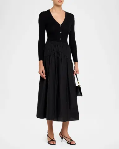 Theory Poplin Circle Skirt | Thumbnail 2 Theory Poplin Circle Skirt | Thumbnail 2