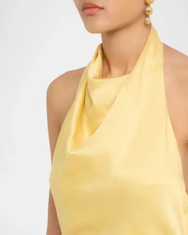 Simkhai Reannon Satin Halter Dress | Thumbnail 5 Simkhai Reannon Satin Halter Dress | Thumbnail 5